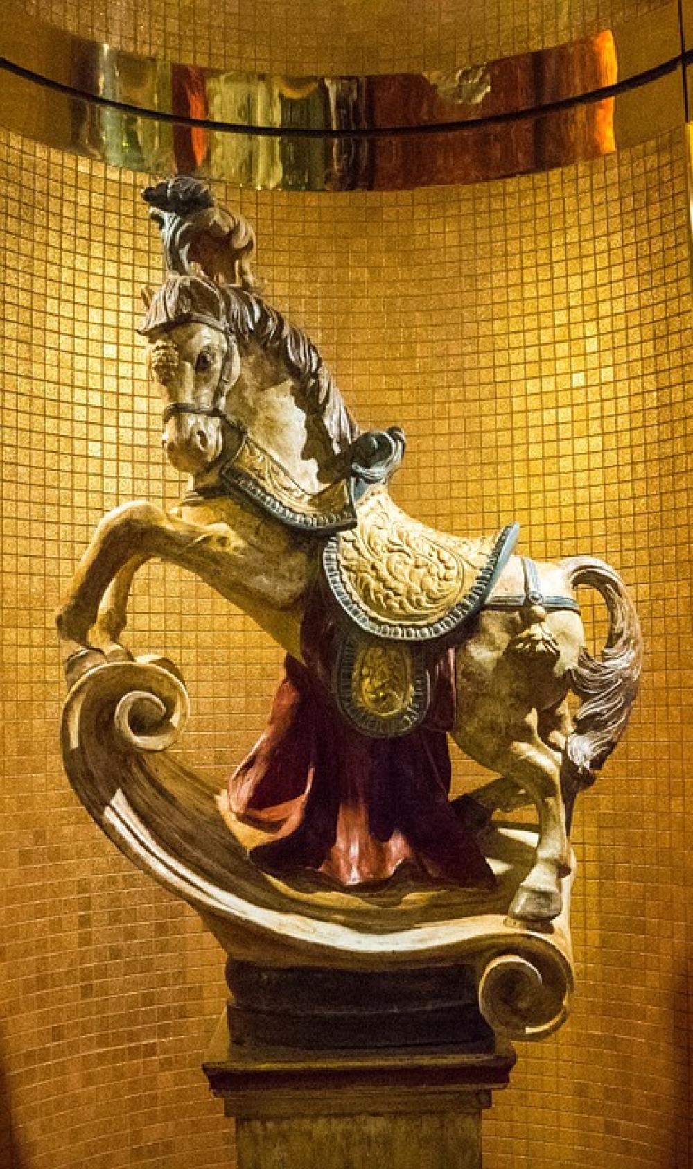Horse Statue Tiles Mosaic Gold Horse Statue Tiles Mosaic Gold