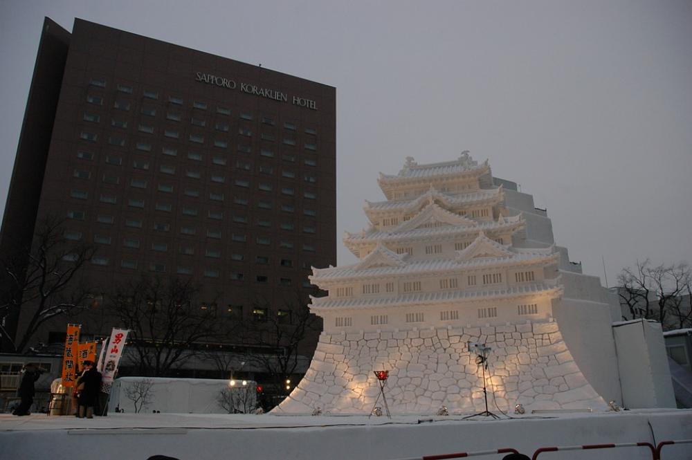 Ice Sculpture Ice Palace Japan Winter Magic Frozen Ice Sculpture Ice Palace Japan Winter Magic Frozen