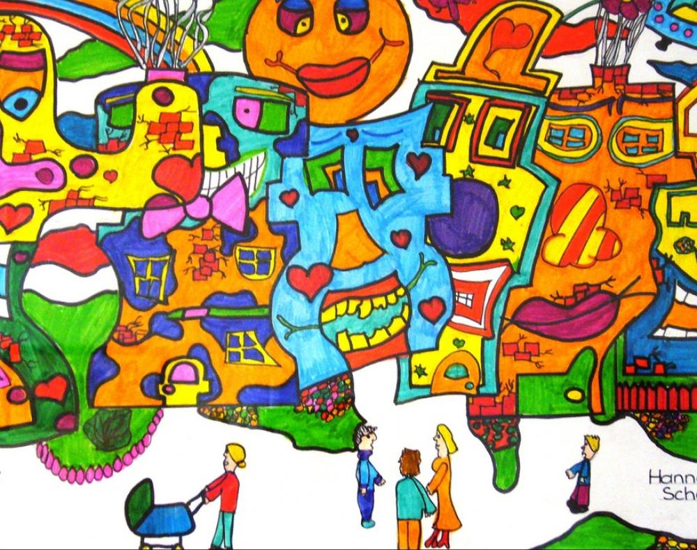 Image Painted Colorful Color Students Work Image Painted Colorful Color Students Work