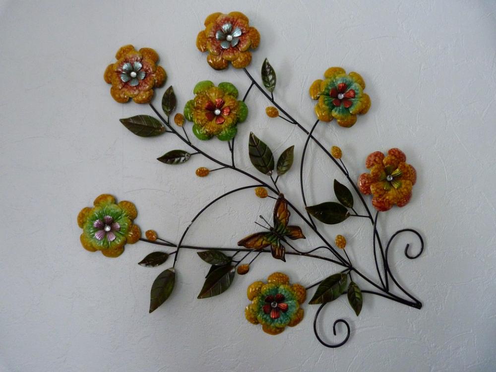 Interior Decorating Metal Flowers Colorful Iron Interior Decorating Metal Flowers Colorful Iron