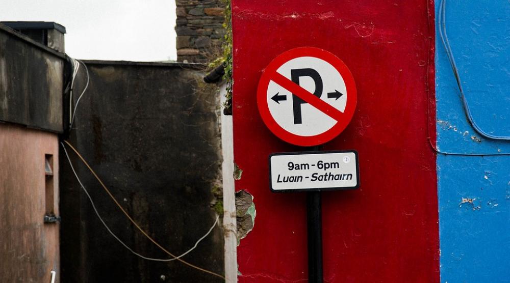 Ireland Parking Sign Red Blue Ireland Parking Sign Red Blue