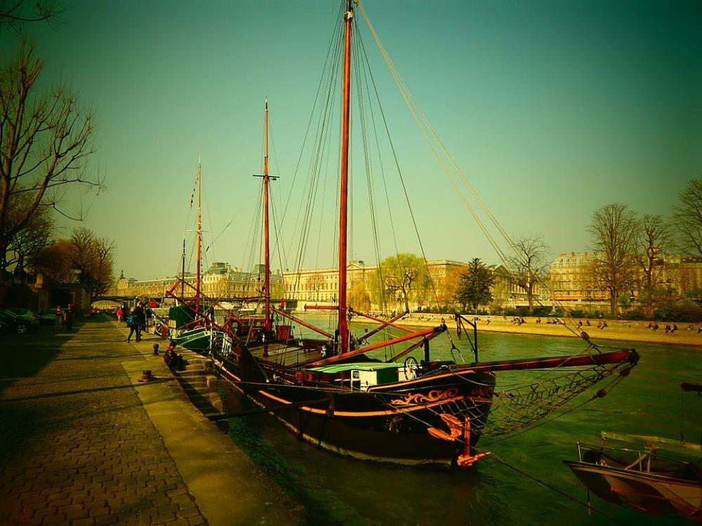 Its Pier Paris River Ship Sailing Vessel France Its Pier Paris River Ship Sailing Vessel France