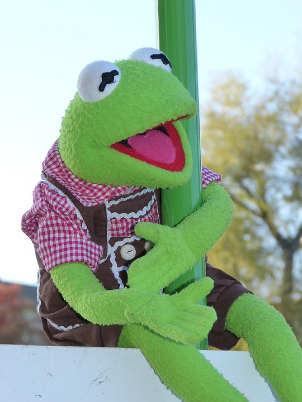 Kermit Frog Doll Costume Leather Pants Kermit Frog Doll Costume Leather Pants