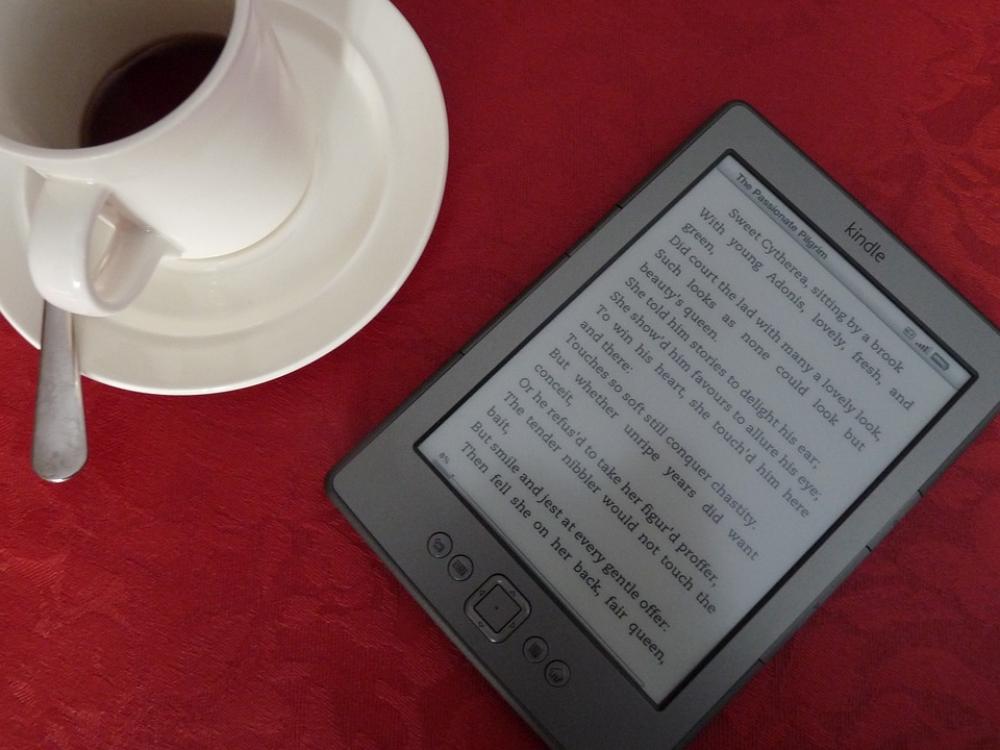 Kindle E-Reader Coffee E-Book Reading Literature Kindle E-Reader Coffee E-Book Reading Literature