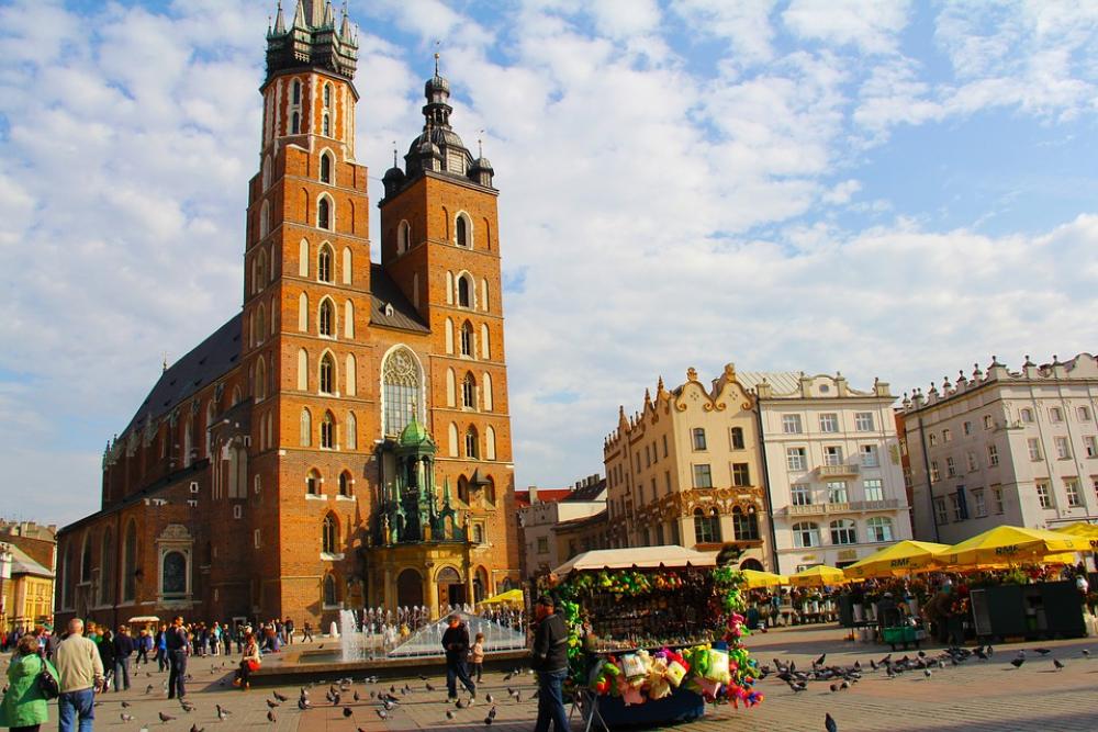 Krakow Old Town Market Square Church Poland Europe Krakow Old Town Market Square Church Poland Europe