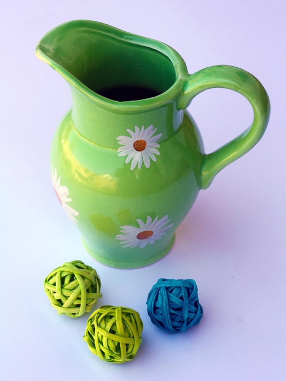 Krug Decoration Oastern Spring Isolated Ceramic Krug Decoration Oastern Spring Isolated Ceramic