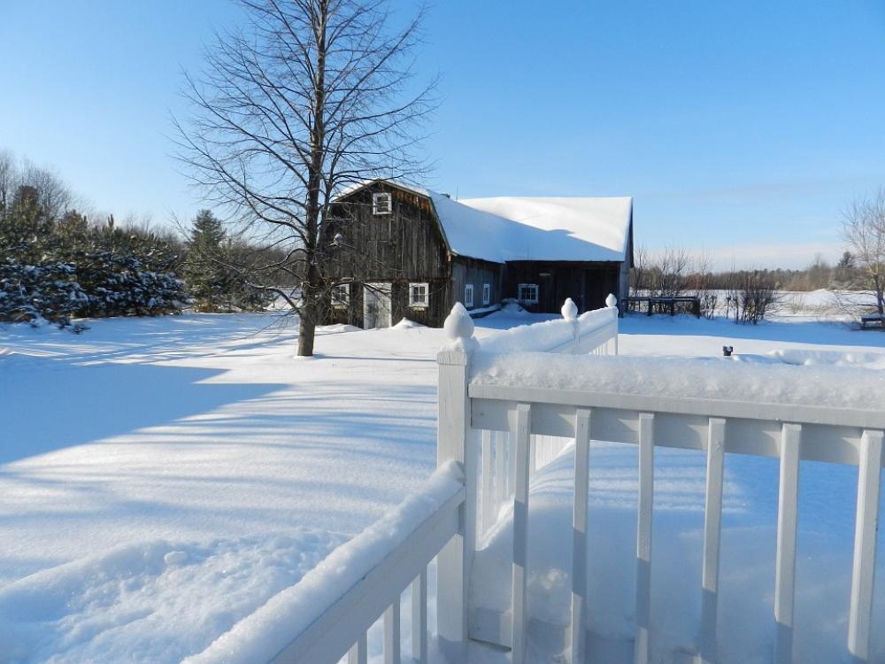 Landscape Countryside Winter Season Snow Barn Landscape Countryside Winter Season Snow Barn