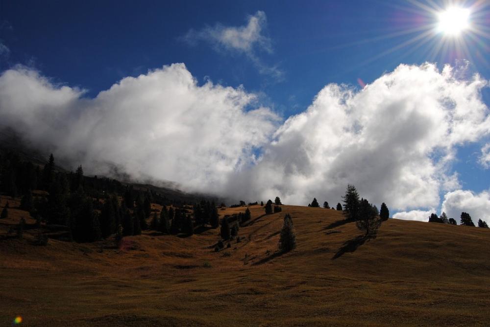 Landscape Mountains Trees Autumn Clouds Sky Landscape Mountains Trees Autumn Clouds Sky