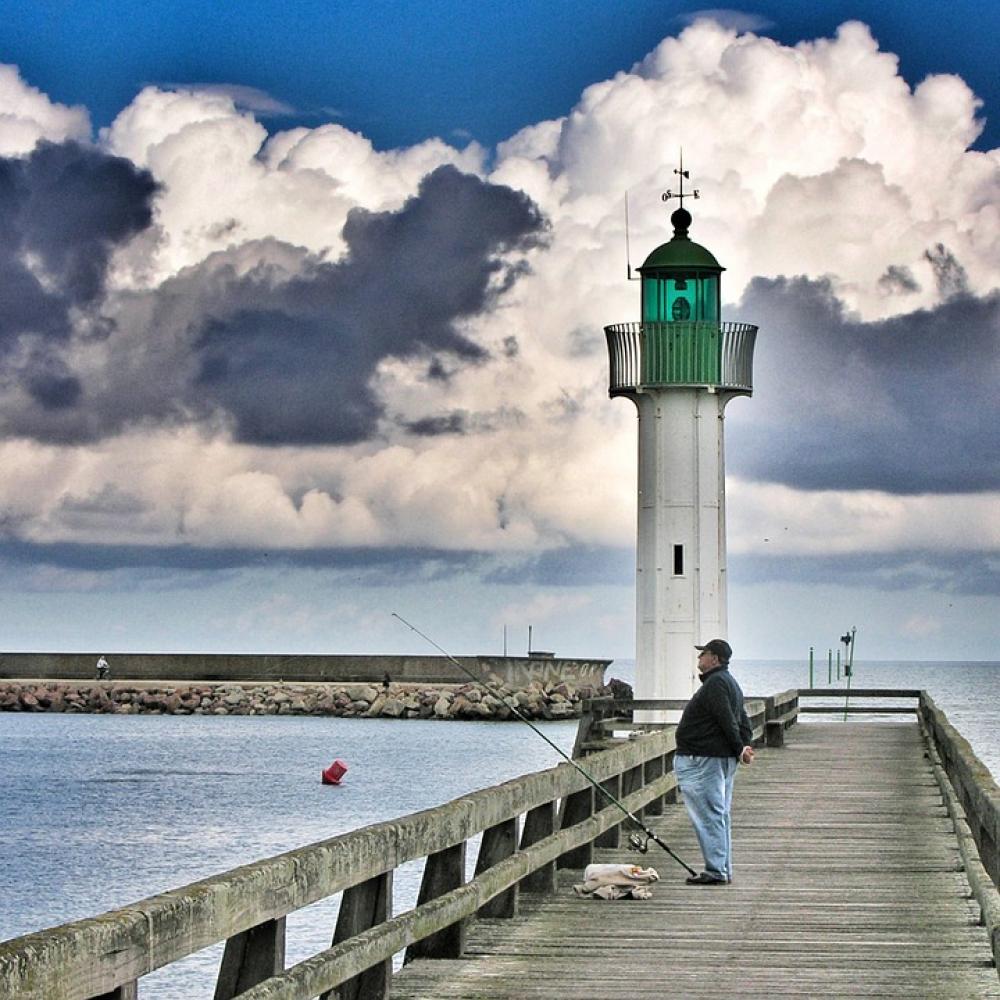 Lighthouse Sky Blue Clouds Water Beach Tower Sea Lighthouse Sky Blue Clouds Water Beach Tower Sea