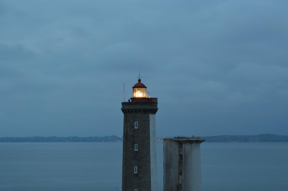 Lighthouse Brittany Light Sea Night Navigation Lighthouse Brittany Light Sea Night Navigation