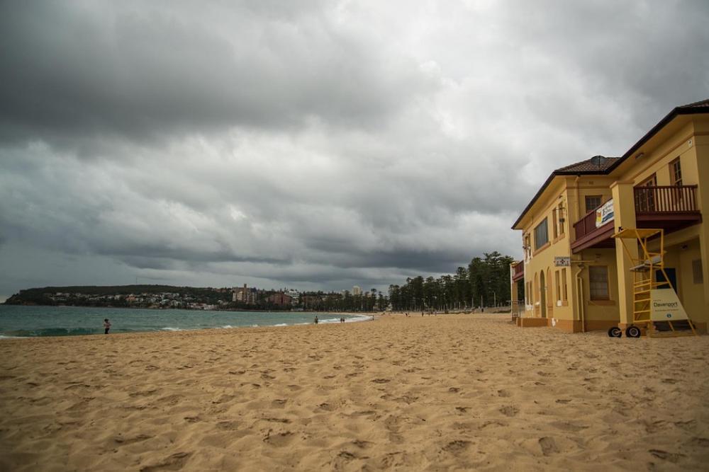 Manly Sydney Australia Bad Weather Ocean Beach Manly Sydney Australia Bad Weather Ocean Beach