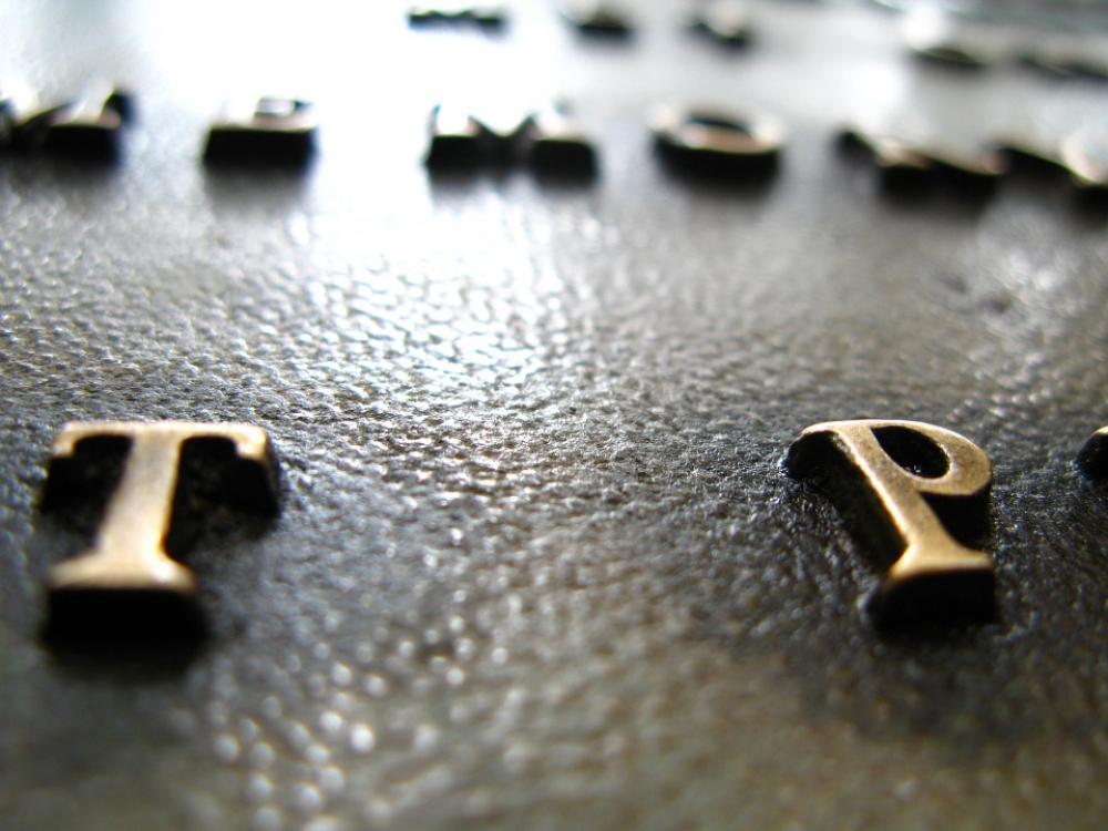 Metal Type Macro Letter Memorial Marker Bronze Metal Type Macro Letter Memorial Marker Bronze