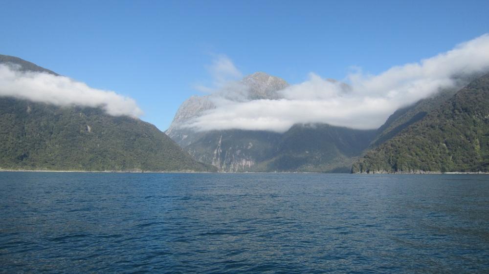 Milford Sound New Zealand Sea Water Mountains Milford Sound New Zealand Sea Water Mountains