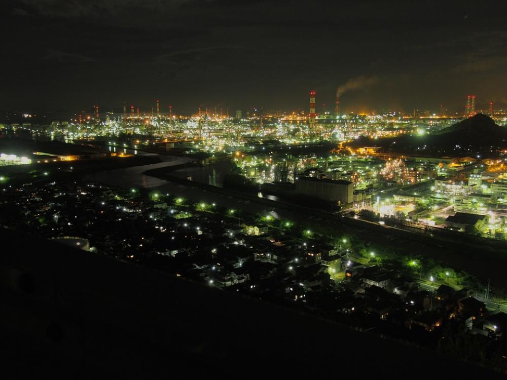 Mizushima Industrial Complex Night View Mizushima Industrial Complex Night View