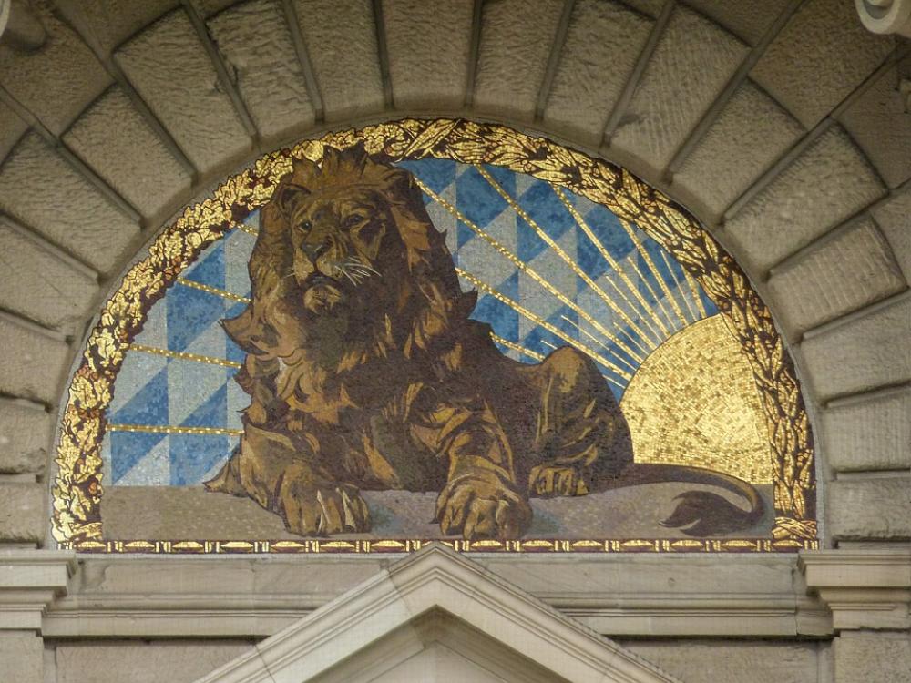 Mosaic Artwork Building House Government Munich Mosaic Artwork Building House Government Munich