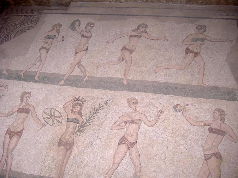 Mosaic Piazza Armerina Sicily Enna Restoration Mosaic Piazza Armerina Sicily Enna Restoration