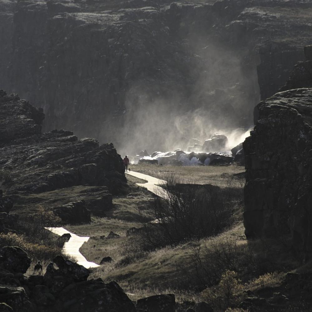 Nature Waterfall Water Rock Fault Iceland Nature Waterfall Water Rock Fault Iceland