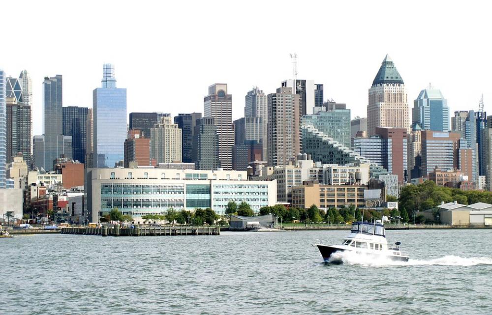 New York City View Skyscrapers Usa Houses River New York City View Skyscrapers Usa Houses River