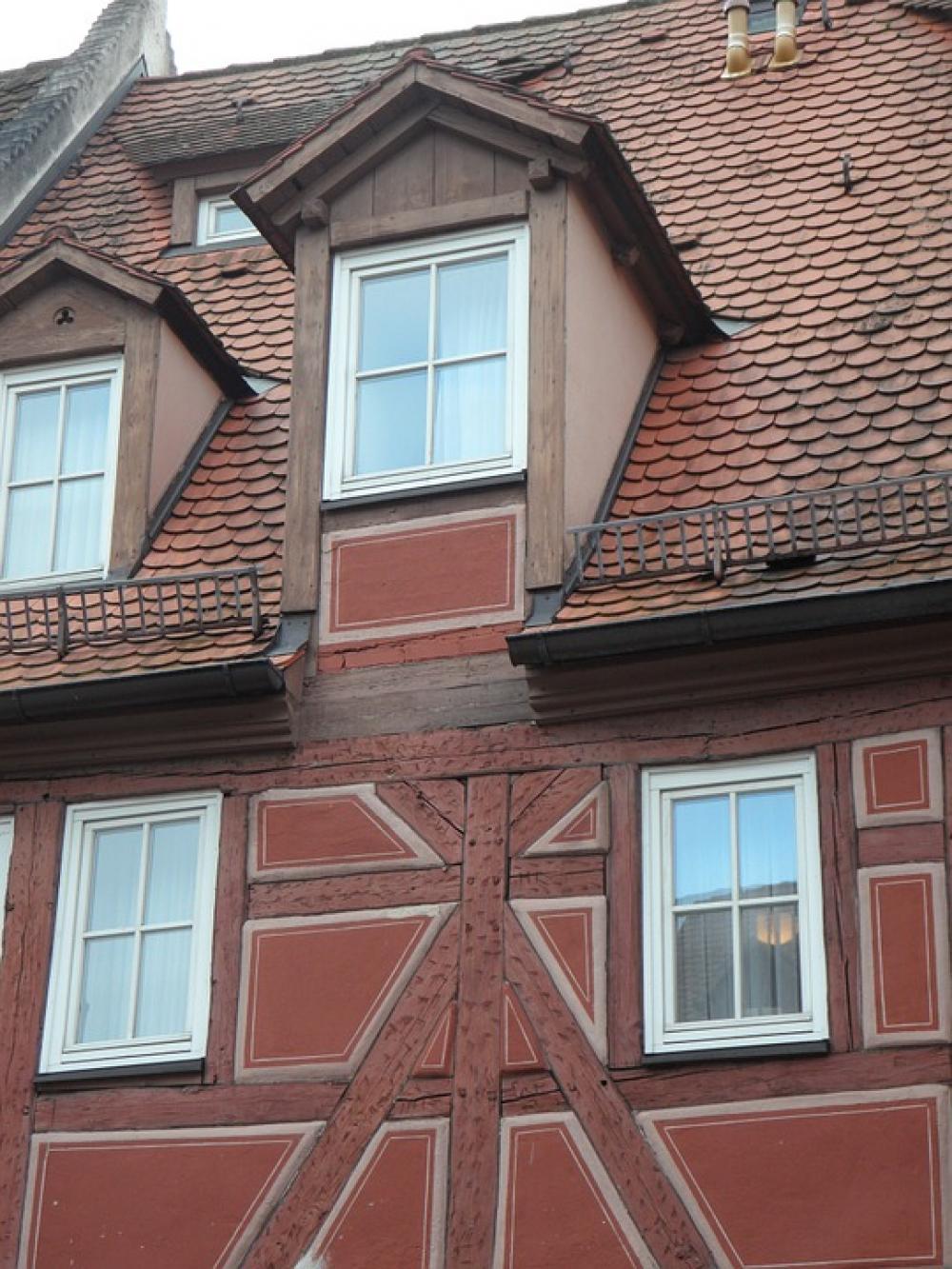 Historic Center Nuremberg Facade Truss Fachwerkhaus Historic Center Nuremberg Facade Truss Fachwerkhaus