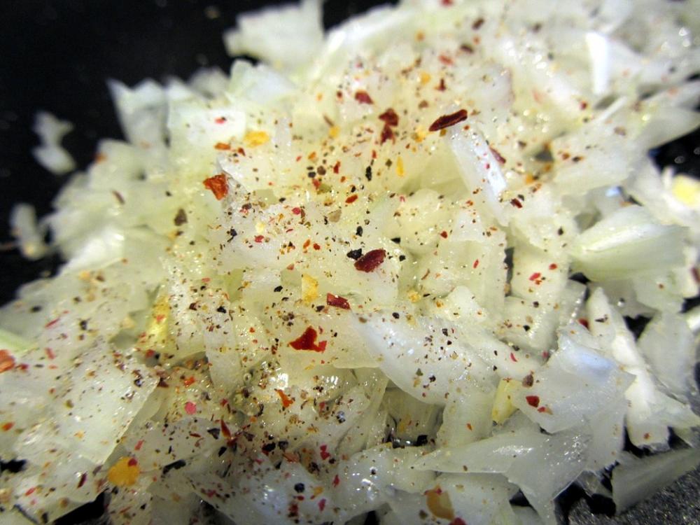 Onion Mince Food Spices Taste Onion Mince Food Spices Taste