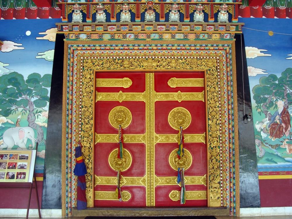 Ornate Door Monastery Mundgod India Karnataka Ornate Door Monastery Mundgod India Karnataka