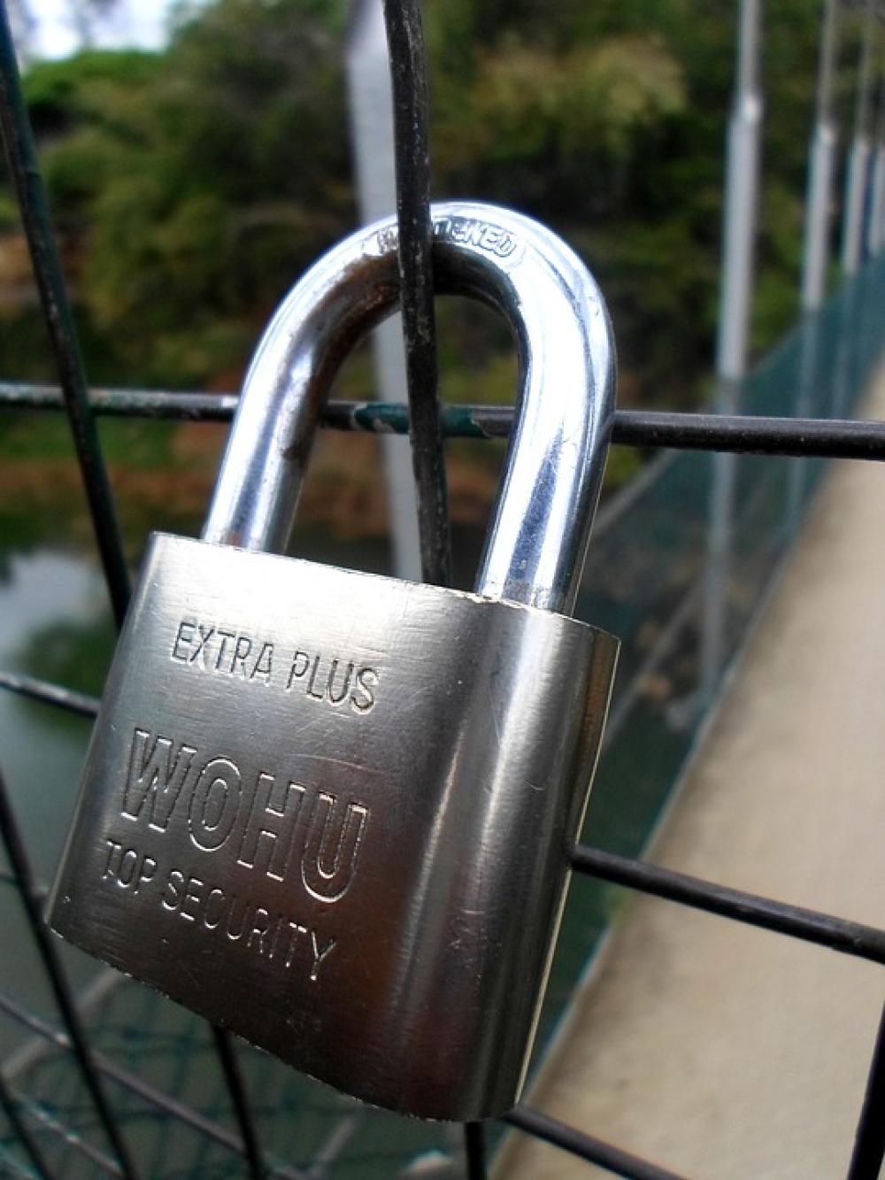 Padlock Silver Safe Locked Macro Security Padlock Silver Safe Locked Macro Security