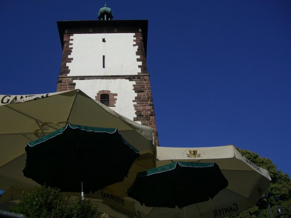 Parasol Sky Blue Tower Swabian Gate Tower Freiburg Parasol Sky Blue Tower Swabian Gate Tower Freiburg