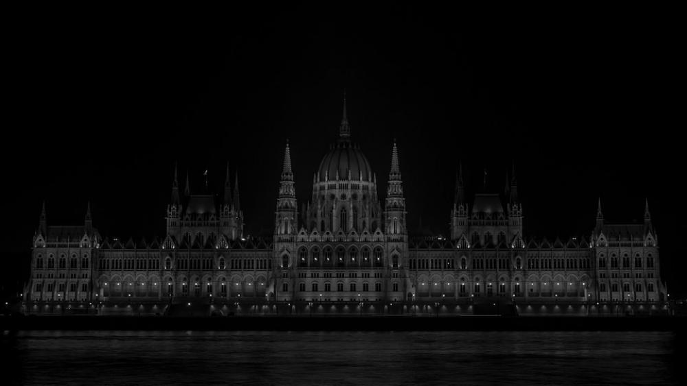 Parliament Hungary Wb Black At Night Scape Parliament Hungary Wb Black At Night Scape