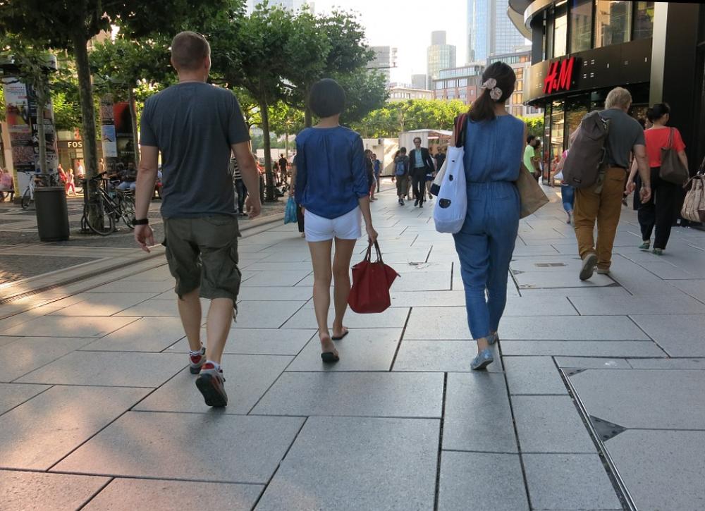 Pedestrian Zone Shopping Summer City Pedestrian Zone Shopping Summer City