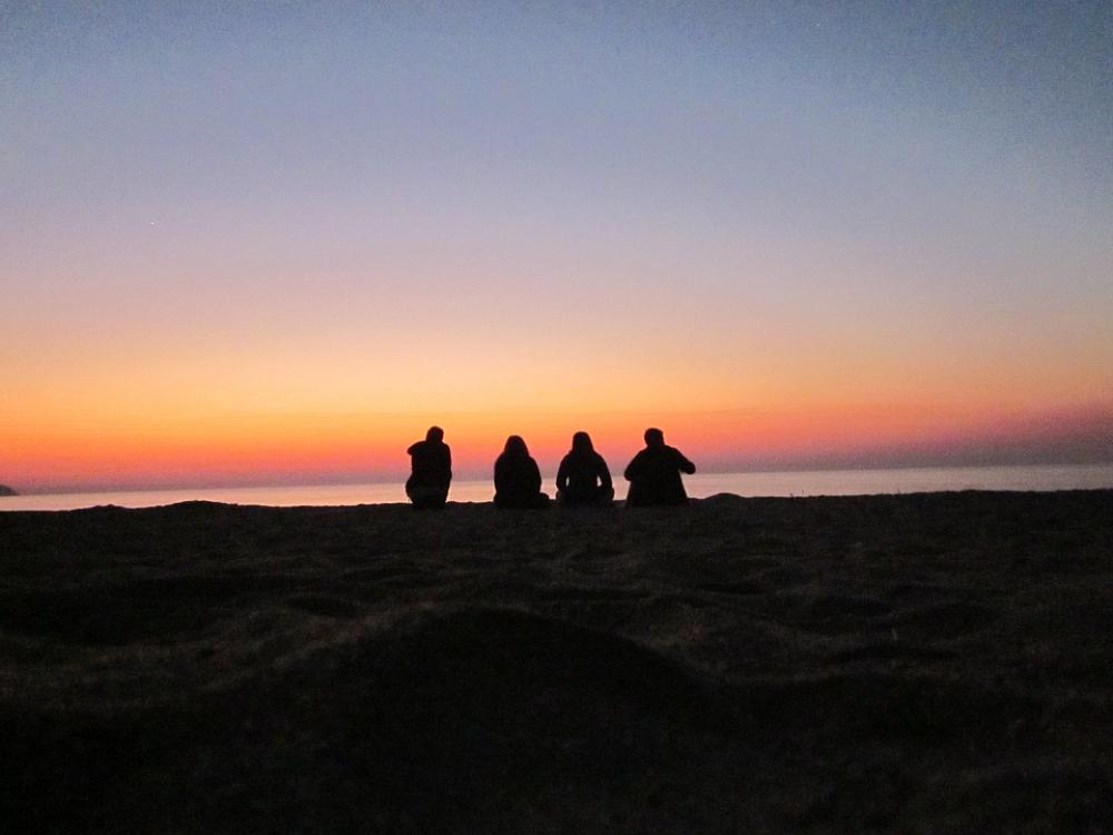 People Resting Silhouette Lake Sand Malawi People Resting Silhouette Lake Sand Malawi