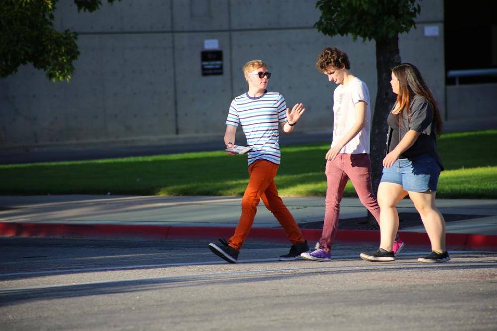 People Outside Walking Person Summer Stroll Young People Outside Walking Person Summer Stroll Young