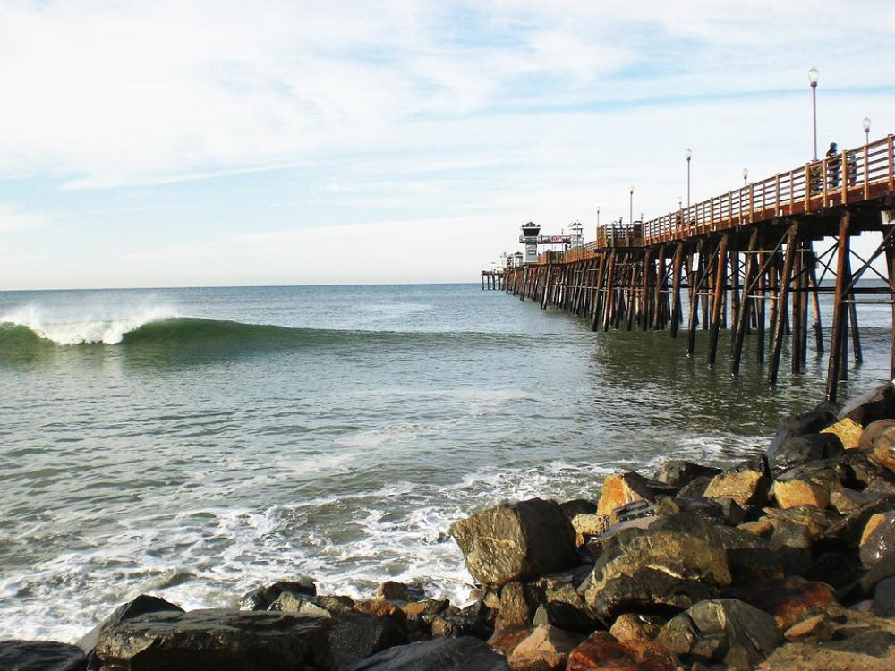 Pier Wave Ocean Oceanside California Pier Wave Ocean Oceanside California