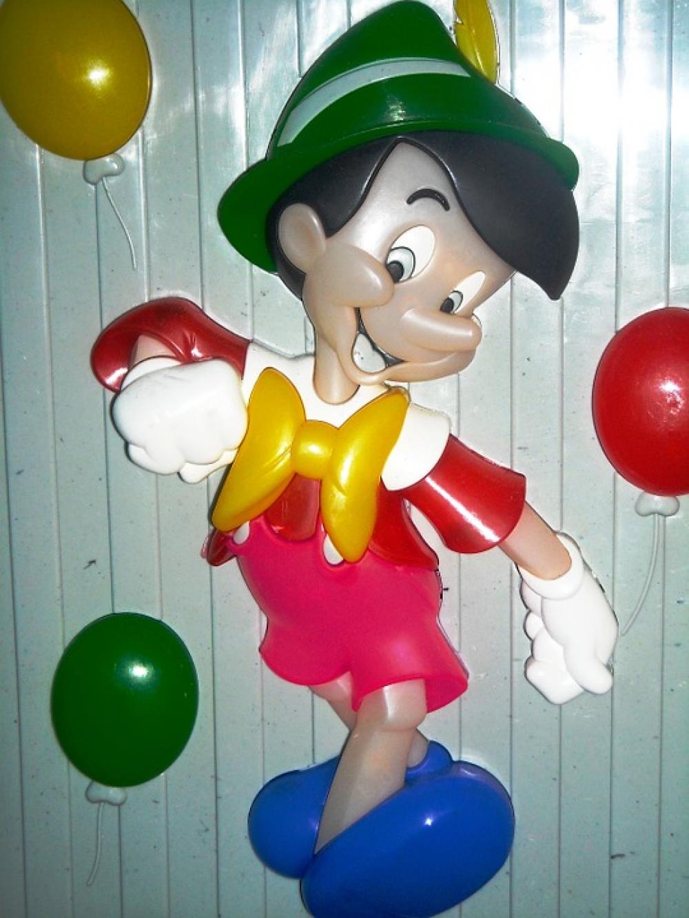 Pinocchio Ornament Closet Plastic Red Green Blue Pinocchio Ornament Closet Plastic Red Green Blue