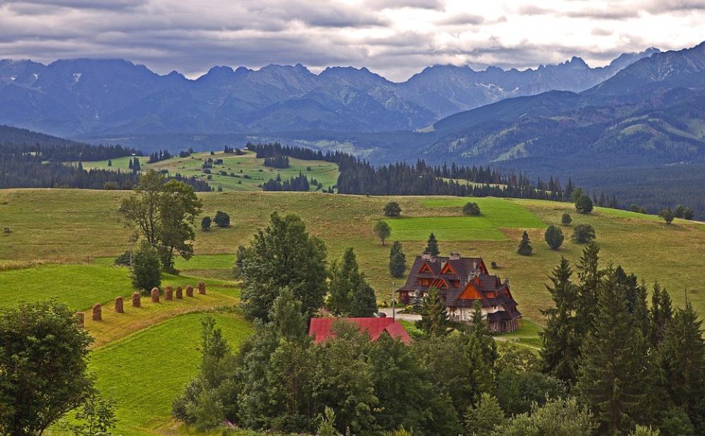 Podhale The Tatra Mountains Cloudy Day Polish Podhale The Tatra Mountains Cloudy Day Polish