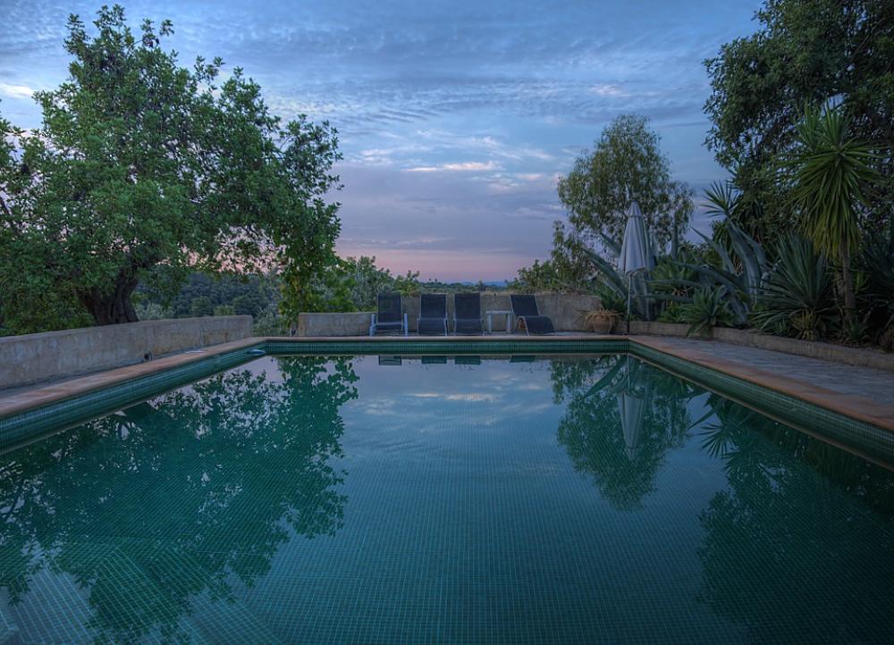 Pool Caimari Mallorca Evening Swimming Pool Pool Caimari Mallorca Evening Swimming Pool