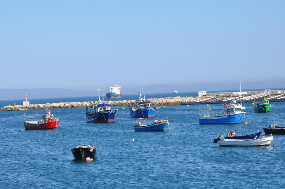 Portugal Cascais Atlantic Ocean Boat Blue Portugal Cascais Atlantic Ocean Boat Blue