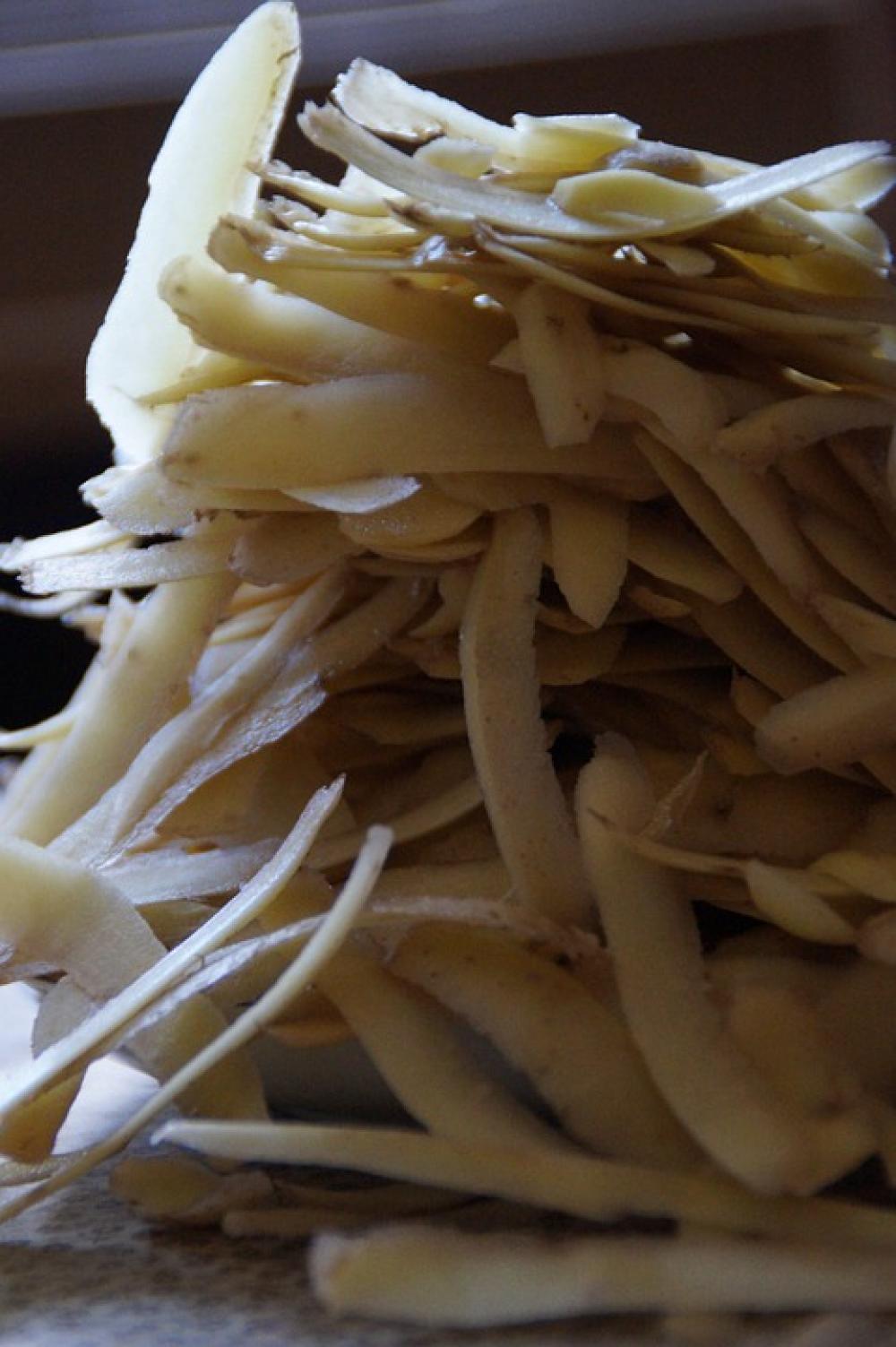 Potato Skins Shells Garbage Waste Peeled Potato Skins Shells Garbage Waste Peeled