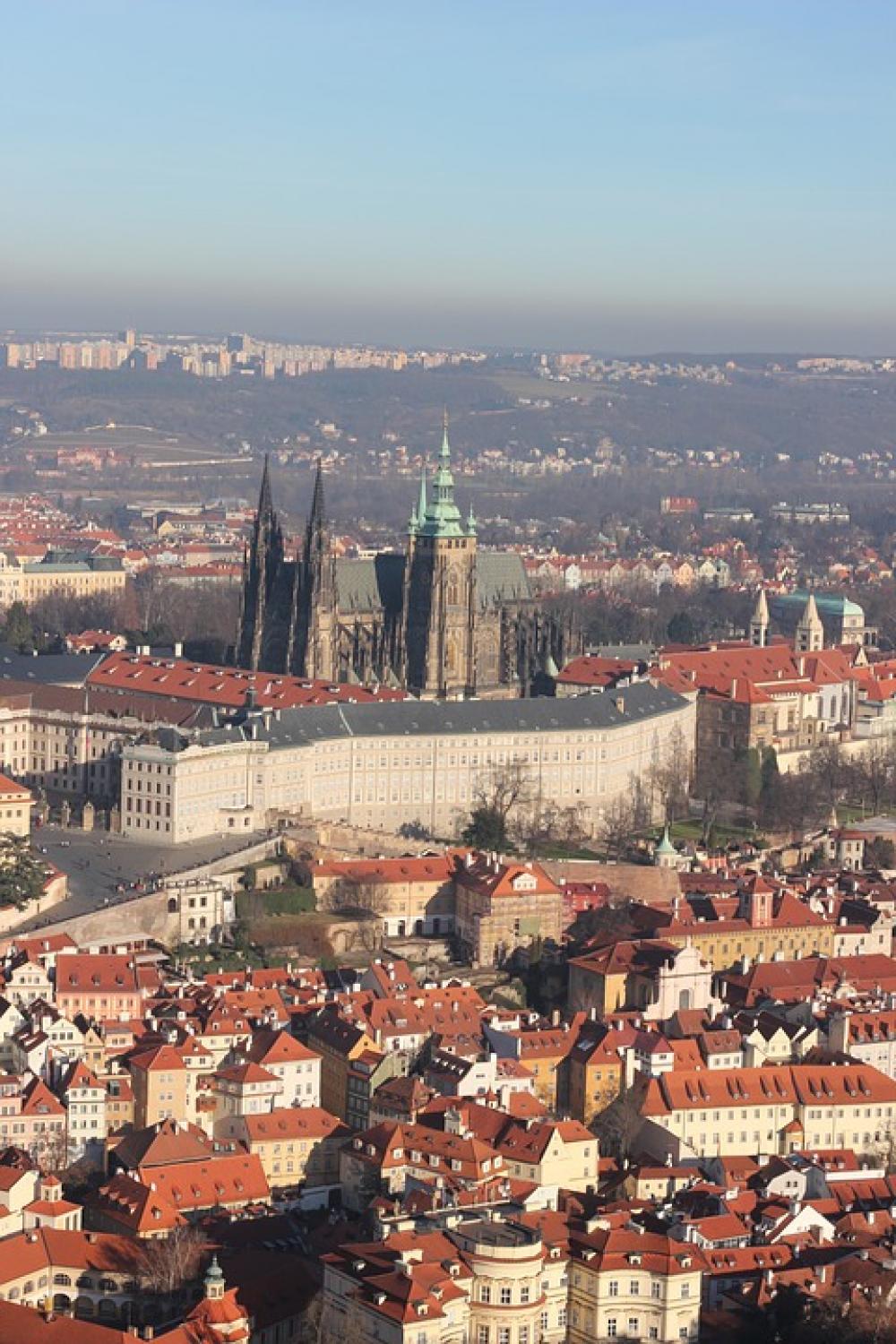 Prague Cathedral Roof City Prague Cathedral Roof City