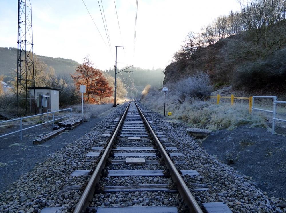 Railroad Freezing Lellingen Train Railroad Freezing Lellingen Train