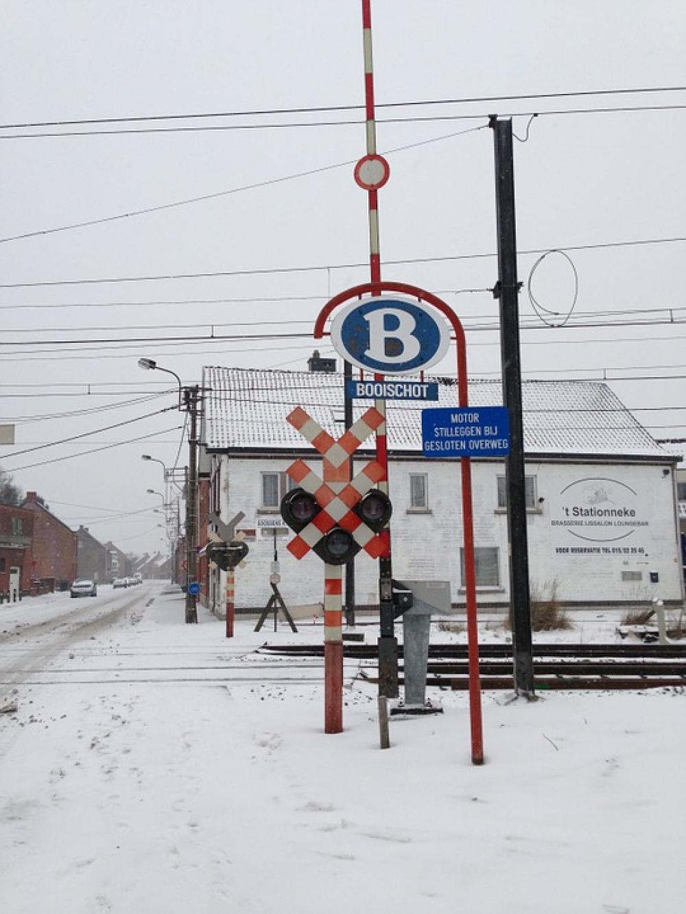 Railway Crossing Booischot Belgium Track Railway Railway Crossing Booischot Belgium Track Railway