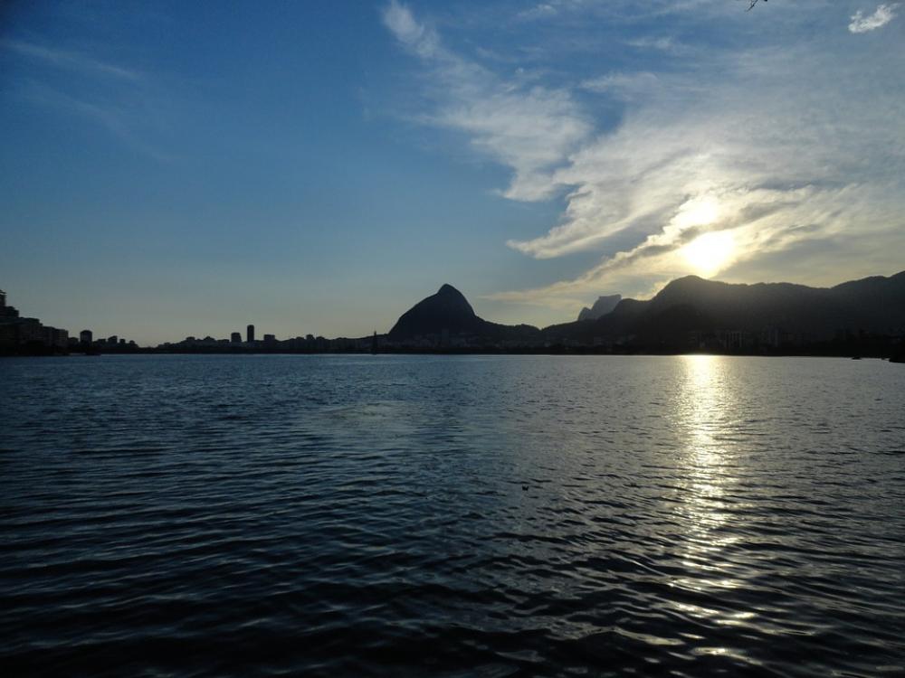 Rio De Janeiro Pond Lagoa Rodrigo De Freitas Brazil Rio De Janeiro Pond Lagoa Rodrigo De Freitas Brazil