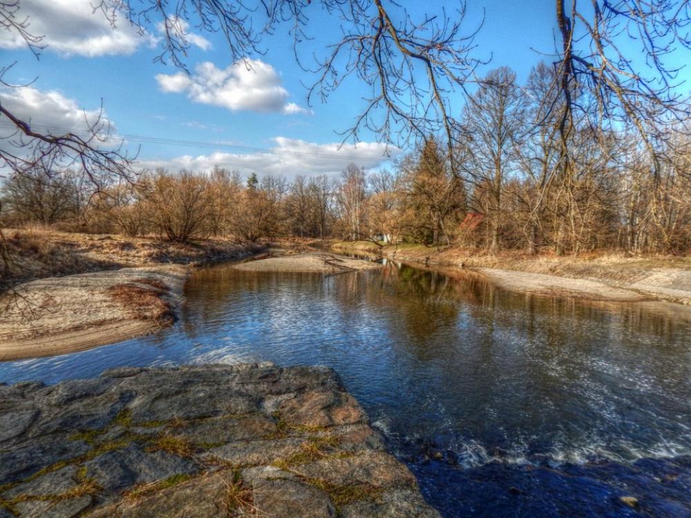 River Weir Bank Current Water Trees River Basin River Weir Bank Current Water Trees River Basin