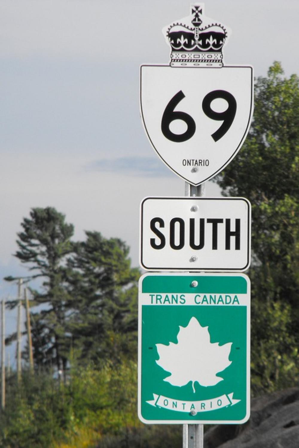 Road Sign Landmark Ontario Highway Trans Canada Road Sign Landmark Ontario Highway Trans Canada