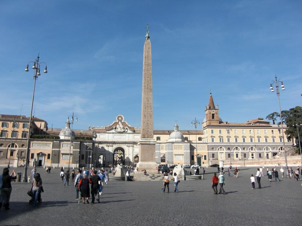 Rome Italy Space Piazza Del Popolo Obelisk Rome Italy Space Piazza Del Popolo Obelisk