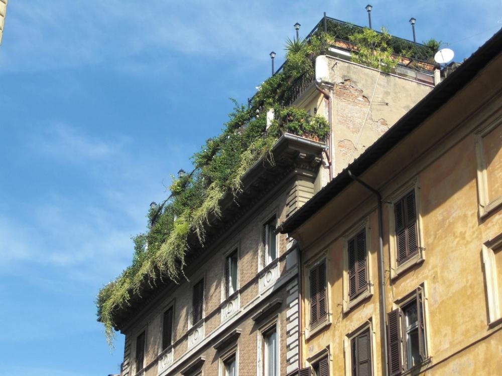 Roof Garden Rome Italy Building Facade Roof Garden Rome Italy Building Facade