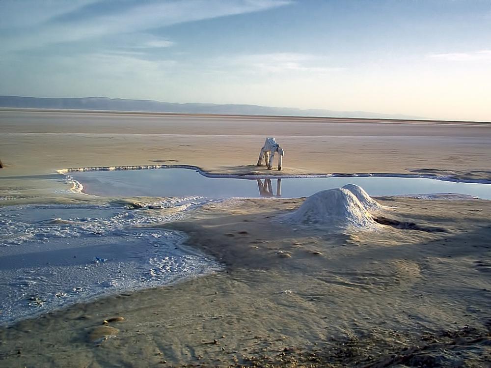 Salt Lake Dry Statue Tunisia Salt Lake Dry Statue Tunisia