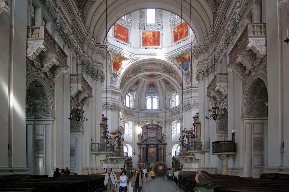 Salzburg Cathedral Church Nave Architecture Salzburg Cathedral Church Nave Architecture