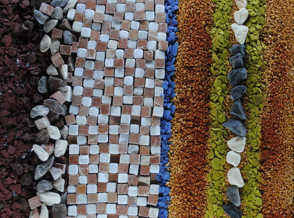 Sand Steinchen Art Blue Ocher Green Brown Grey Sand Steinchen Art Blue Ocher Green Brown Grey