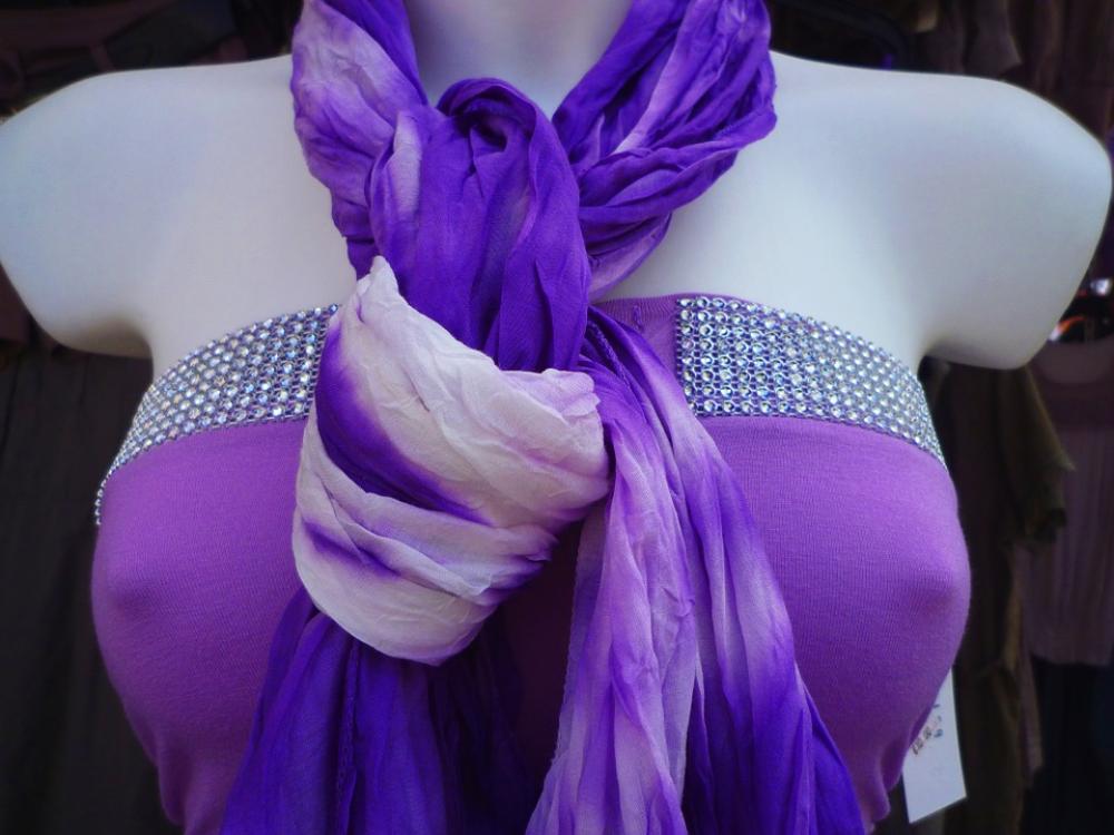 Scarf Violet Fashion Window Color Decoration Scarf Violet Fashion Window Color Decoration
