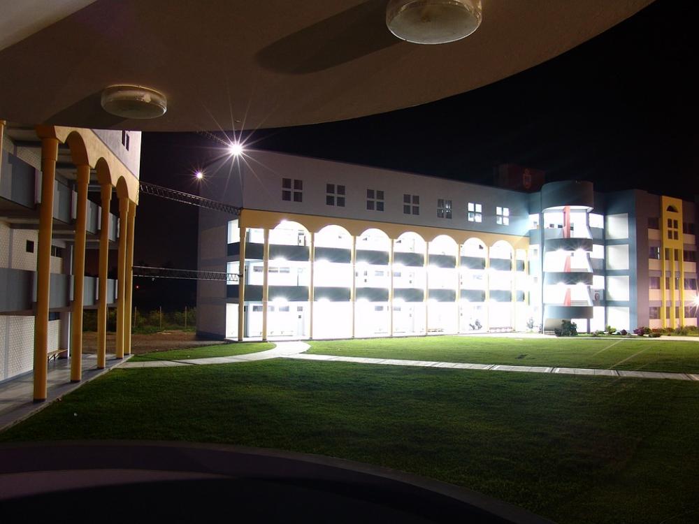 School University City Night Architecture Dusk School University City Night Architecture Dusk